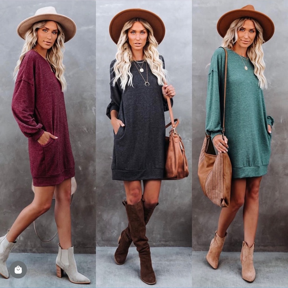 VICI pocketed long sleeve dress - size small